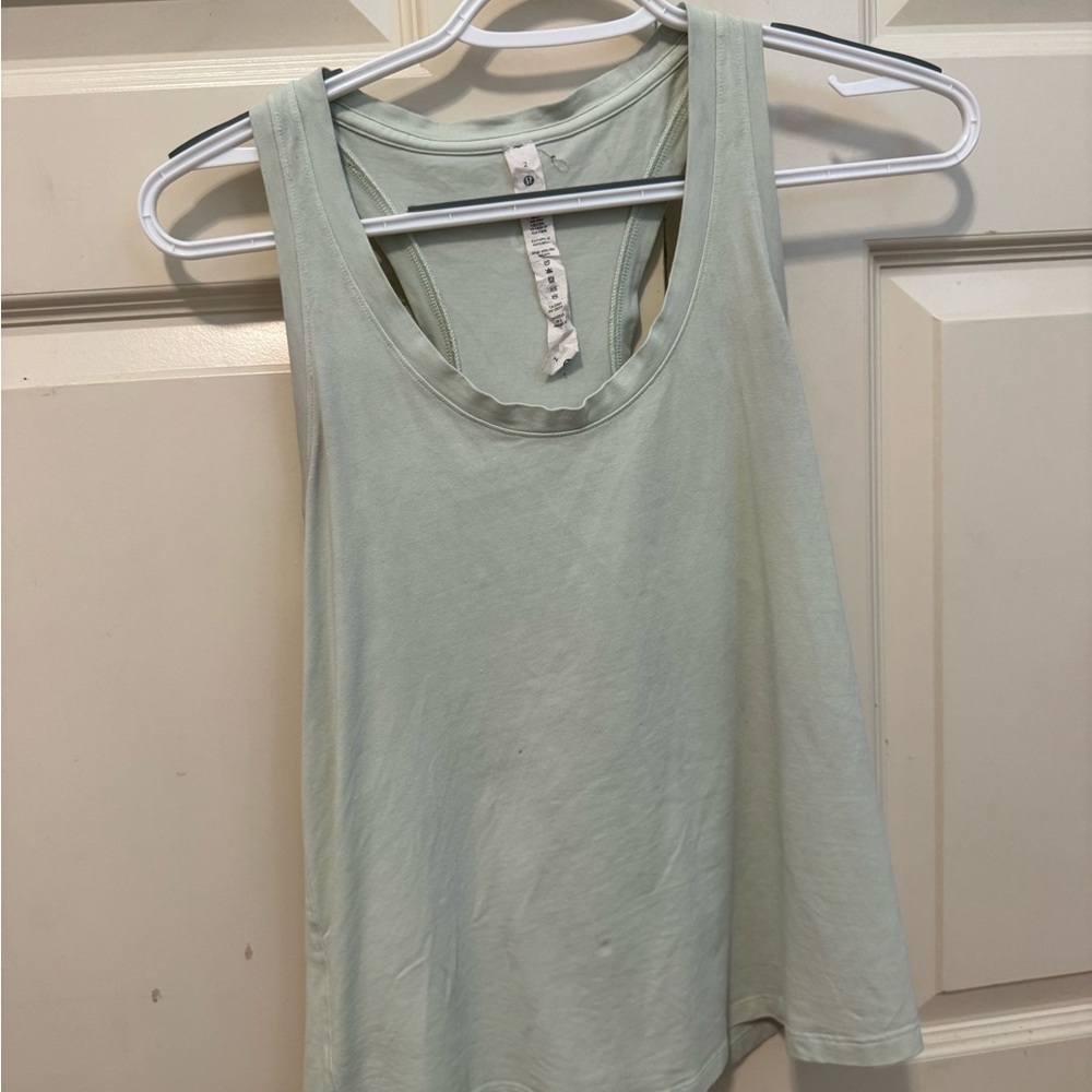 lululemon athletica Light Green Tank Top